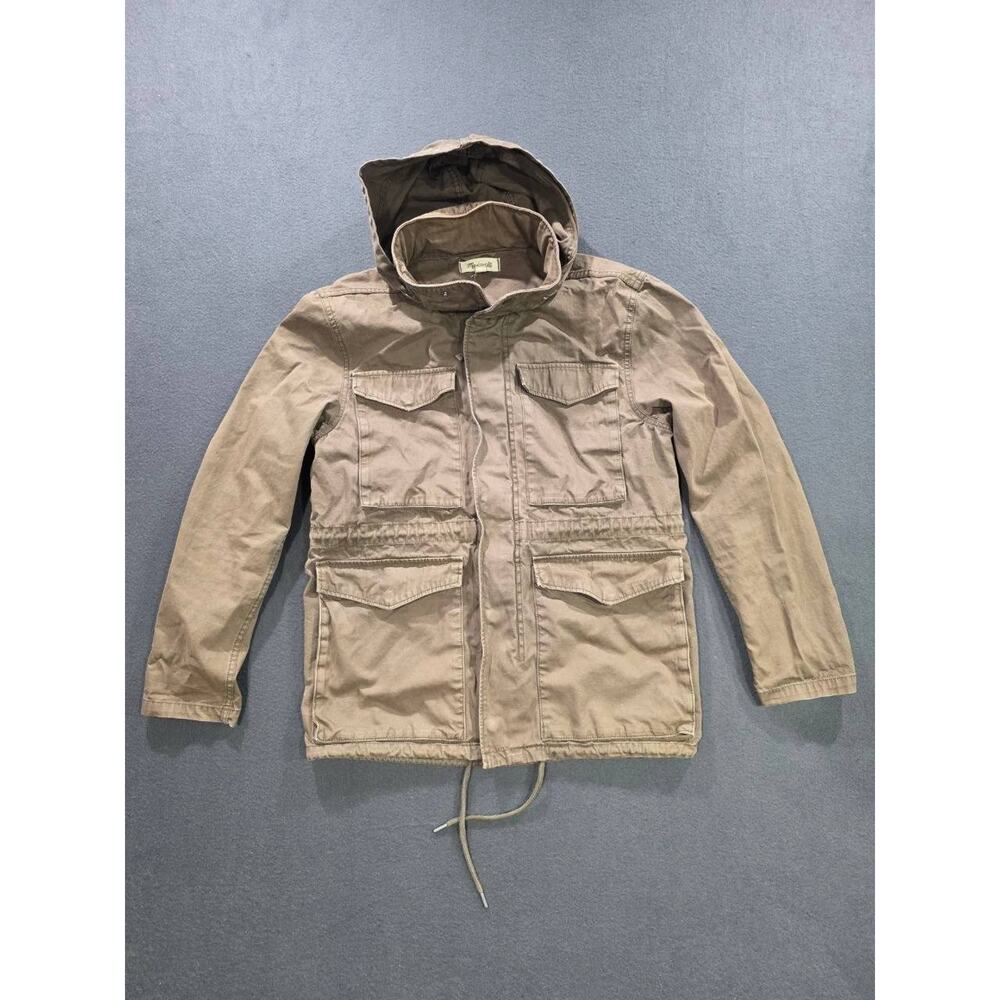 Madewell Jacket Men Y2K Green Military Utility Zip Pockets Army Sz M A009523 - Picture 2 of 12